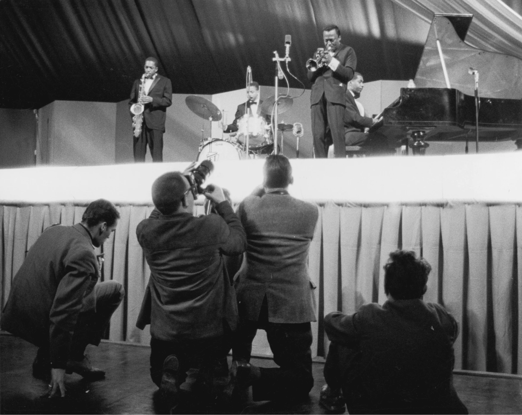 Miles Davis Quintet 6 Nisan 1960 Viyana konseri öncesi fotoğraf çekimi.
